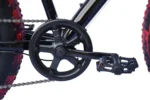 WYNN Fatbike 24 Zoll FAT1.0 schwarz-rot Rahmenhöhe 30 cm Kinder 7 Gänge mech. Scheibenbremse – Image 2