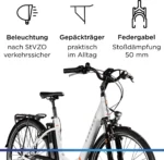 Zündapp Z510 E Bike 28 Zoll Damenfahrrad ab 155 cm mit 3 Gang Nabenschaltung und Rücktrittbremse weiß/orange – Image 5