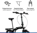 Zündapp ZF20 Speed Folder 20 Zoll Klapprad Faltrad Stadtrad Fahrrad faltbar Klappfahrrad StVZO – Image 4