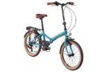 CHILLIZ Faltrad 20 Zoll FLD.01 türkis Rahmenhöhe 33 cm Damen Herren Klapprad 6 Gänge V-Brake – Image 6