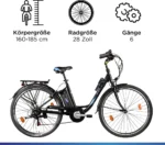 Zündapp Z505 E Bike Damen 28 Zoll Pedelec 160 - 185 cm 6 Gang Damenfahrrad – Image 3