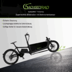 SachsenRAD E-Lastenrad T10 Caribou, Flexible Transportbox mit Versteckter,Abschließbarer Box mit LCD Display und StVZO-Zugelassung für Kindertransport – Image 7