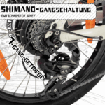SAXXX Faltrad E-Bike Foldi, 410Wh Akku , 80 km Reichweite, Shimano Nexus 7-Gang, 250 W Hinterradmotor, 20 × 2.3″ CST, mechanische Scheibenbremse, Grau – Image 7