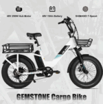 für Erwachsene, Leichter Aluminiumrahmen Elektrofahrrad, Shimano 7 Gänge mit Federgabel Ebike für Damen und Herren – Image 3