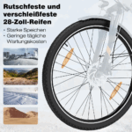 HITWAY E-Bike 28 Zoll Elektrofahrrad, Pedelec 36V/13Ah 468 Wh, MTB,7 Gang, 25km/h, Heckmotor, Kettenschaltung, LCD Display, E-Citybike Damen Herren – Image 6