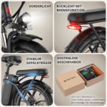 203.0Zoll LCD Fat Faltbar E- Bike E-Mountainbike Elektrofahrrad 20Ah Bis 120Km SHIMANO 7 25kmh E Klapprad , Elektrofahrrad E-Hollandräder – Image 8