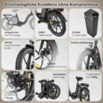 203.0Zoll LCD Fat Faltbar E- Bike E-Mountainbike Elektrofahrrad 20Ah Bis 120Km SHIMANO 7 25kmh E Klapprad , Elektrofahrrad E-Hollandräder – Image 10