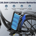 E-Bike 26 Zoll 158 - 198 cm Pannensichere Reifen 36 V 20,3 Ah 730,8 Wh bis zu 160 - 200 km Wasserdicht IP54 mit 7 Gang, Schwarz – Image 14