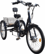 Elektro Therapierad Gleichgewichtsproblem Lösung 24 Zoll ElektroDreirad Klapprad Rucklehne PEDELEC 250W bis 25km/h – Image 3