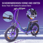 20 Zoll 18AH Elektrofahrrad Pedelec, City E-bike ,Cityräder E-Klapprad 250W Motor,25km/h,E-Bike ,klapprad,LCD-Display,APP – Image 15