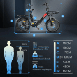 20.8Ah 20 Zoll ebike E-Bike City E-Bikes & E-Hollandräder Elektrofahrrad Tire für Schnee, Stadt, Strand 90KM Reichweite & 150KG Belastung E-Klapprad – Image 13
