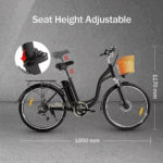 26 Zoll SmartAI E-Bike Cityräder Elektrofahrrad Akku75 km Reichweite250W Tiefeinstieg Räder Shimano 6-Gang City E-Bikes&E-Hollandräder Mit Fahrradkorb – Image 6